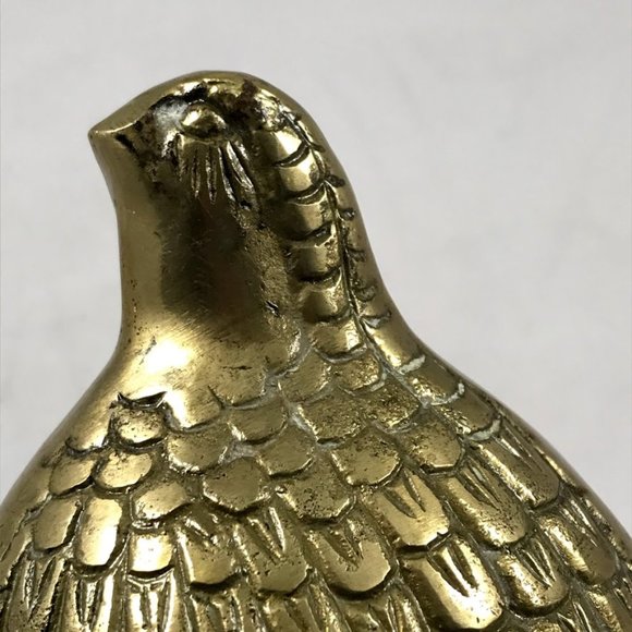 Vintage Brass Fancy Quail Grouse MidMod Game Bird - Picture 7 of 15